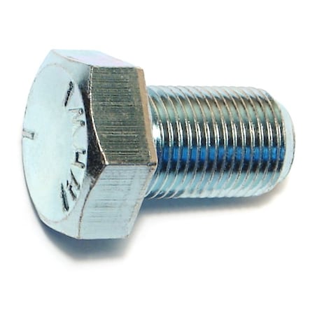 Midwest Fastener Grade 5, 5/8"-18 Hex Head Cap Screw, Zinc Plated Steel, 1 in L, 25 PK 00566